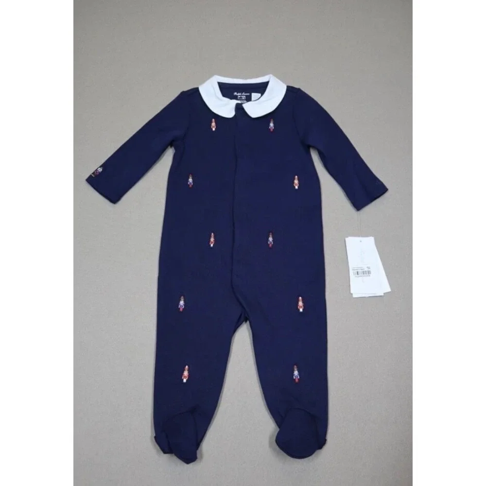 Polo Ralph Lauren Baby Boy's Nutcracker Embroidered Footie‎ Size 6M